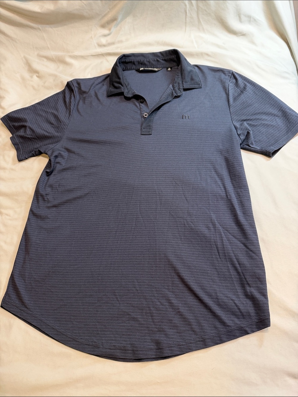 Travis Mathew Men's black Micro-Striped Performance Polo
